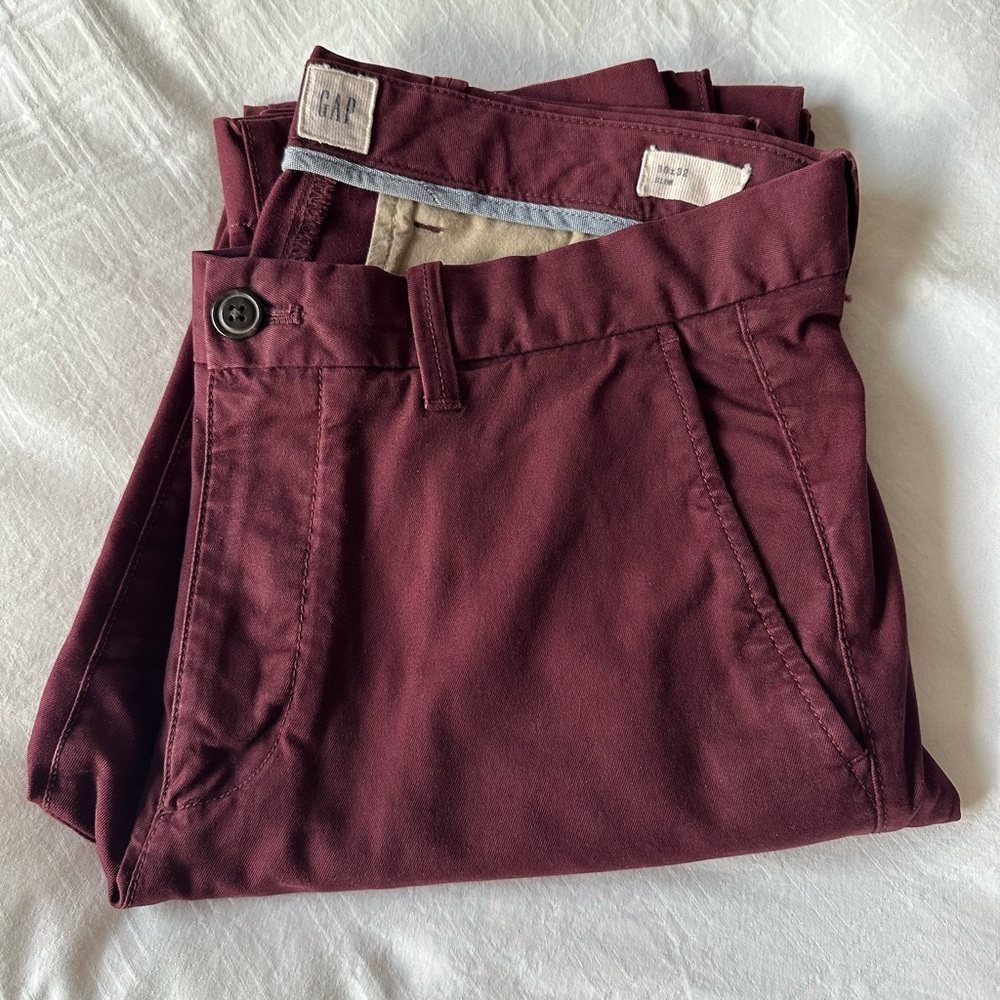GAP Red Chinos Casual Cotton Pants